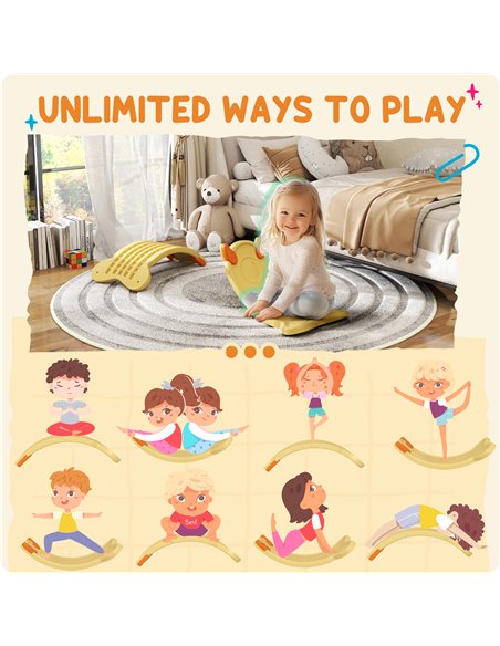 AIYAPLAY Balance Board for Kids Balance Training & Sensory Play, Yellow 331-076V00YL - pic 106562 | FastDaddyshop