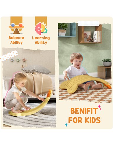 AIYAPLAY Balance Board for Kids Balance Training & Sensory Play, Yellow 331-076V00YL