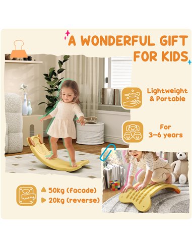 AIYAPLAY Balance Board for Kids Balance Training & Sensory Play, Yellow 331-076V00YL