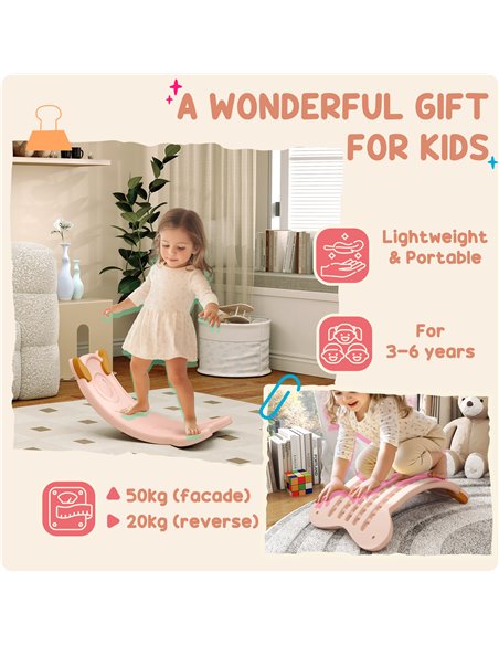 AIYAPLAY Balance Board for Kids Balance Training & Sensory Play, Pink 331-076V00PK - pic 106573 | FastDaddyshop