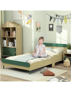 AIYAPLAY Toddler Bed with Safety Rail for Ages 3-10 Years, 195 x 103 x 60.5cm, Green 313-017V00GN 2
