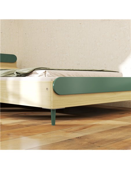 AIYAPLAY Toddler Bed with Safety Rail for Ages 3-10 Years, 195 x 103 x 60.5cm, Green 313-017V00GN - pic 106603 | FastDaddyshop