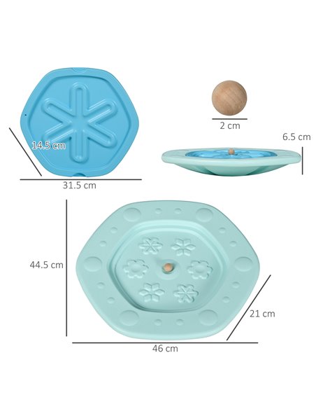 ZONEKIZ Two-In-One Balance Board, Kids Wobble Board with Ball - Blue 331-040V00BU - pic 106660 | FastDaddyshop