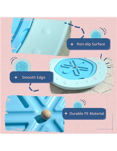 ZONEKIZ Two-In-One Balance Board, Kids Wobble Board with Ball - Blue 331-040V00BU