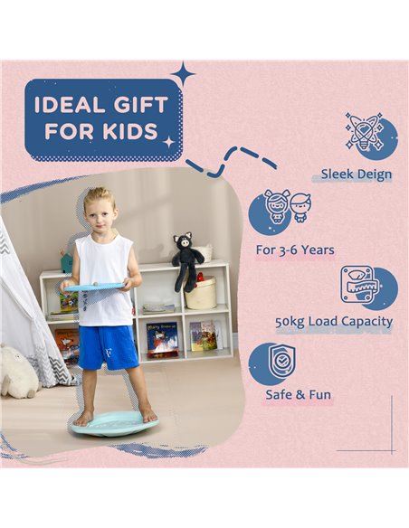 ZONEKIZ Two-In-One Balance Board, Kids Wobble Board with Ball - Blue 331-040V00BU - pic 106664 | FastDaddyshop