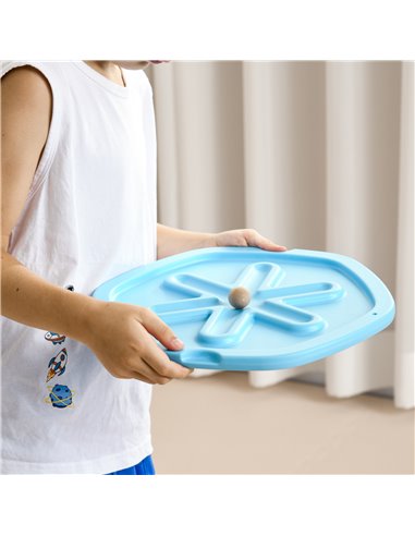 ZONEKIZ Two-In-One Balance Board, Kids Wobble Board with Ball - Blue 331-040V00BU