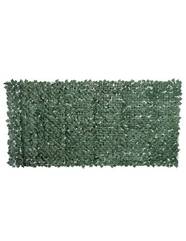 Outsunny 1-Piece Artificial Leaf Hedge Screen Privacy Fence Panel for Garden Outdoor Indoor Decor, Dark Green, 3M x 1.5M 844-201