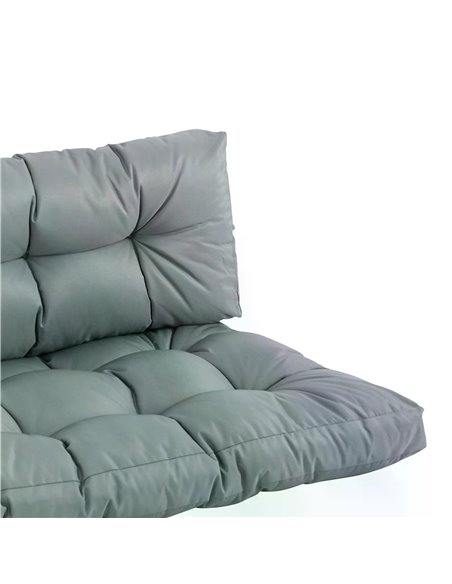Outsunny 2Pcs Garden Tufted Pallet Cushions Seat Pad Back Cushion Indoor Outdoor Grey 84B-521V70 - pic 106936 | FastDaddyshop
