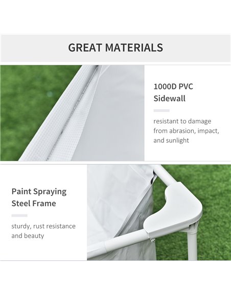 Outsunny Steel Frame Pool with Filter Pump, Filter Cartridge, Reinforced Sidewalls Rust Resistant Above Ground Swimming Pool 252 - pic 106959 | FastDaddyshop
