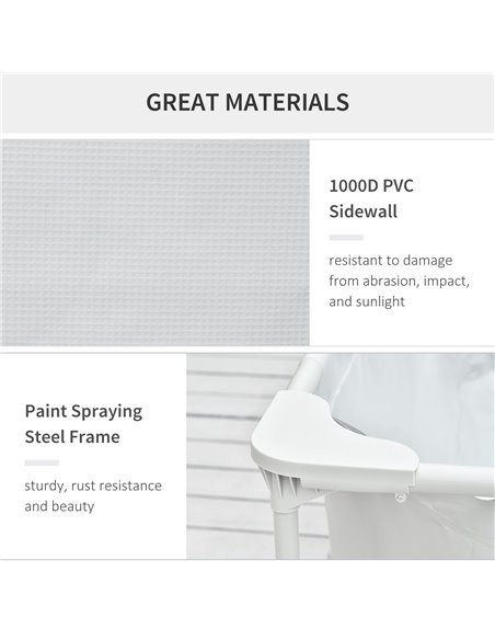 Outsunny Steel Frame Pool with Filter Pump, Filter Cartridge, Reinforced Sidewalls Rust Resistant Above Ground Swimming Pool 292 - pic 106968 | FastDaddyshop