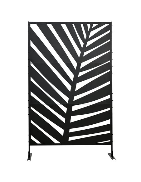 Outsunny Decorative Privacy Screen with Stand, 6.5FT Freestanding Metal Outdoor Divider, Decorative Privacy Panel with Expansion - pic 107195 | FastDaddyshop