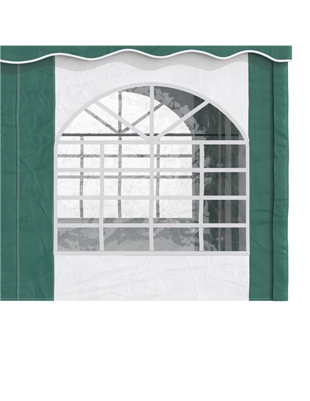 Outsunny 4 x 4m Garden Gazebo with Sides, Galvanised Marquee Party Tent with Four Windows and Double Doors, for Parties, Wedding - pic 10731 | FastDaddyshop