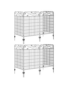 Outsunny Decorative Garden Fencing, 8PCs 43in x 23ft Outdoor Picket Fence Panels, Rustproof Metal Wire Landscape Flower Bed Bord