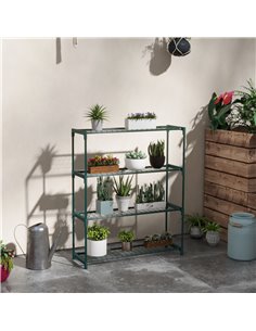 Outsunny Four-Tier Steel Plant Shelf - Black 84H-066V00DG 2