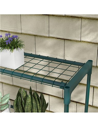 Outsunny Four-Tier Steel Plant Shelf - Black 84H-066V00DG