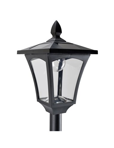 Outsunny 2 Pieces Outdoor Garden Solar Post Lamp Sensor Dimmable LED Lantern Bollard Pathway 1.6M Tall – Black B30-P011