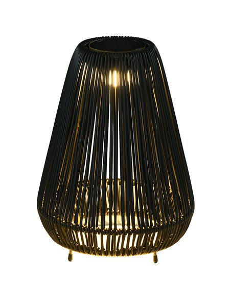 Outsunny Three-Level Solar Powered Rattan Lamp - Black 867-218V00BK - pic 107531 | FastDaddyshop