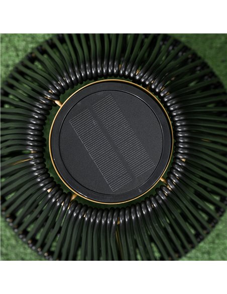 Outsunny Three-Level Solar Powered Rattan Lamp - Black 867-218V00BK - pic 107538 | FastDaddyshop