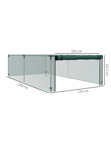 Outsunny 8' x 4' Plant Protection Cage, with Door, Green 84H-027V01GN - pic 107542 | FastDaddyshop