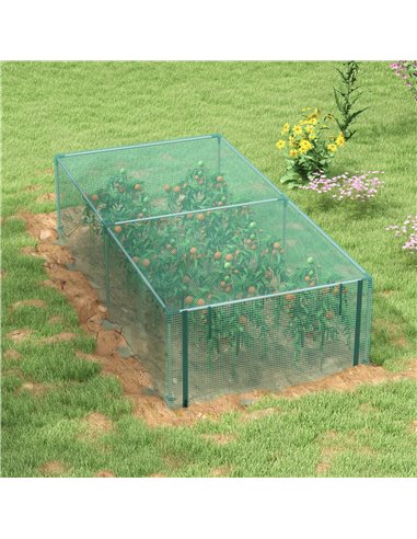 Outsunny 8' x 4' Plant Protection Cage, with Door, Green 84H-027V01GN