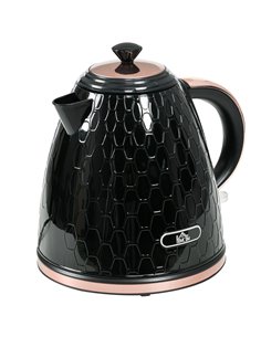HOMCOM 3kW Rapid Boil Honeycomb Kettle - Black 800-206V70BK