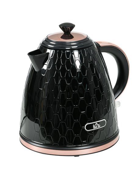 HOMCOM 3kW Rapid Boil Honeycomb Kettle - Black 800-206V70BK - pic 107576 | FastDaddyshop