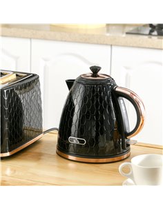 HOMCOM 3kW Rapid Boil Honeycomb Kettle - Black 800-206V70BK 2