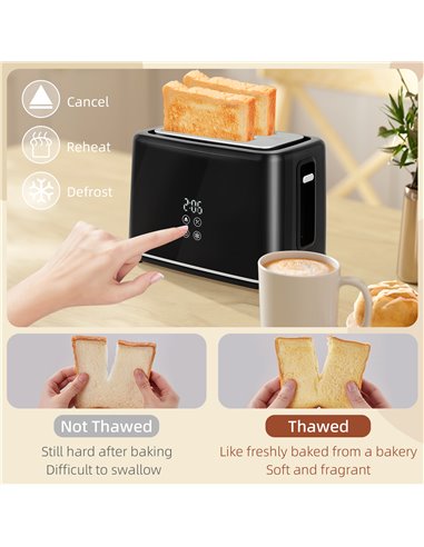 HOMCOM Kettle and Toaster Set, 1.5L 3000W Fast Boil Kettle with Insulation & 2 Slice Toaster Kitchen Set with 7 Level Browning C