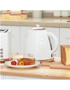 HOMCOM 3kW Rapid Boil Honeycomb Kettle - Cream 800-207V70CW 2
