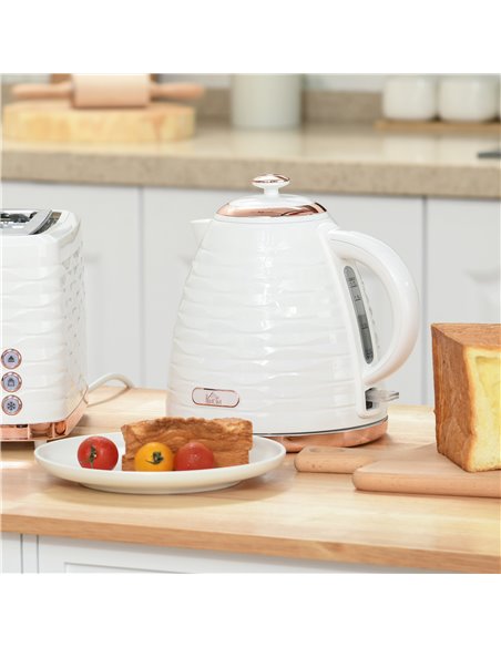 HOMCOM 3kW Rapid Boil Honeycomb Kettle - Cream 800-207V70CW - pic 107604 | FastDaddyshop