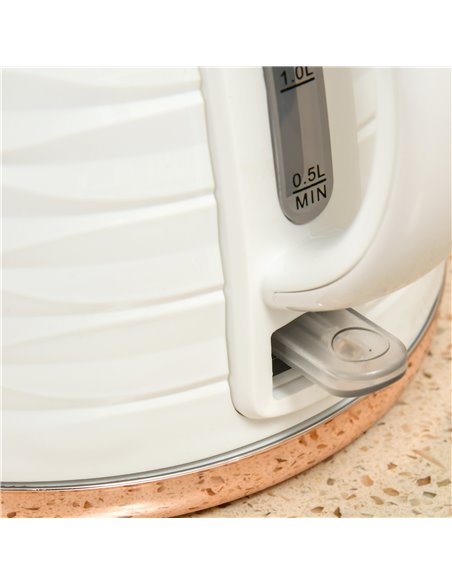 HOMCOM 3kW Rapid Boil Honeycomb Kettle - Cream 800-207V70CW - pic 107611 | FastDaddyshop