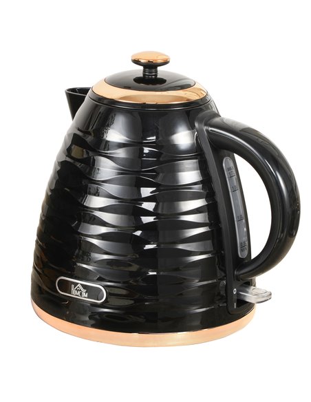 HOMCOM 3kW Rapid Boil Honeycomb Kettle - Black 800-207V70BK - pic 107621 | FastDaddyshop