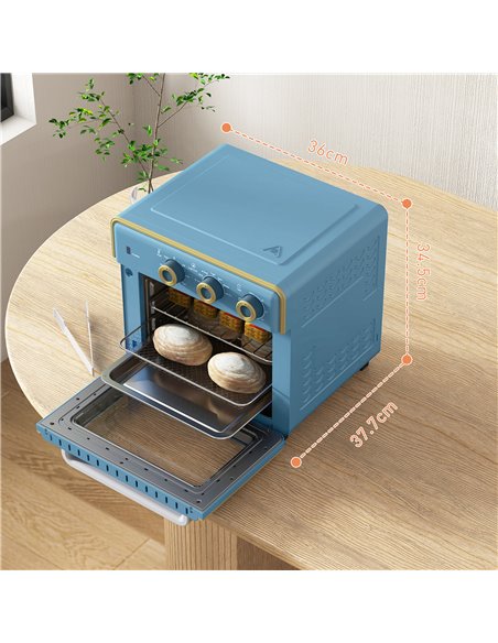 HOMCOM 20L 90-230℃ Mini Electric Oven - Blue 800-152V70BU - pic 107650 | FastDaddyshop