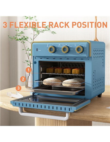 HOMCOM 20L 90-230℃ Mini Electric Oven - Blue 800-152V70BU - pic 107652 | FastDaddyshop