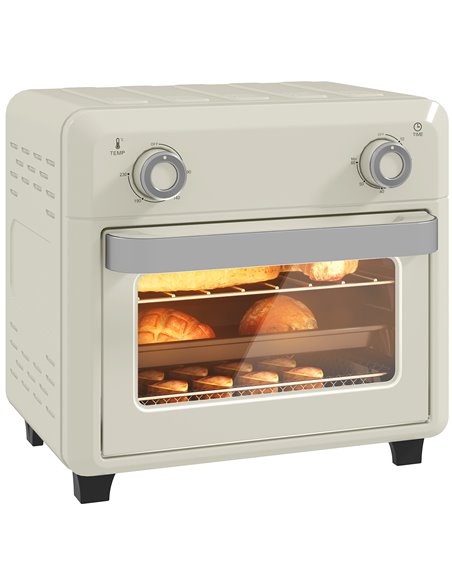 HOMCOM 10L Air Fryer Oven, Mini Oven, Oil Free Cooking, Grill, Roast, Bake, with Adjustable Temperature, Timer, Touch Screen, Di - pic 107657 | FastDaddyshop