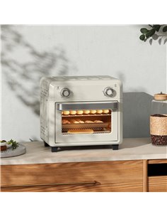 HOMCOM 10L Air Fryer Oven, Mini Oven, Oil Free Cooking, Grill, Roast, Bake, with Adjustable Temperature, Timer, Touch Screen, Di 2