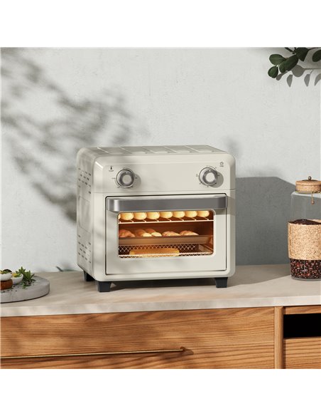 HOMCOM 10L Air Fryer Oven, Mini Oven, Oil Free Cooking, Grill, Roast, Bake, with Adjustable Temperature, Timer, Touch Screen, Di - pic 107658 | FastDaddyshop