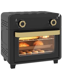 HOMCOM 10L Air Fryer Oven, Mini Oven, Oil Free Cooking, Grill, Roast, Bake, with Adjustable Temperature, Timer, Touch Screen, Di