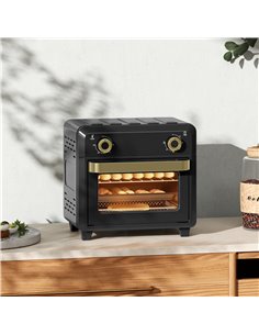 HOMCOM 10L Air Fryer Oven, Mini Oven, Oil Free Cooking, Grill, Roast, Bake, with Adjustable Temperature, Timer, Touch Screen, Di 2