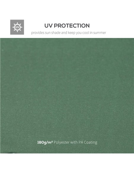 Outsunny 3 x 3 m Gazebo Top Cover Double Tier Canopy Replacement Pavilion Roof Dark Green - pic 10768 | FastDaddyshop