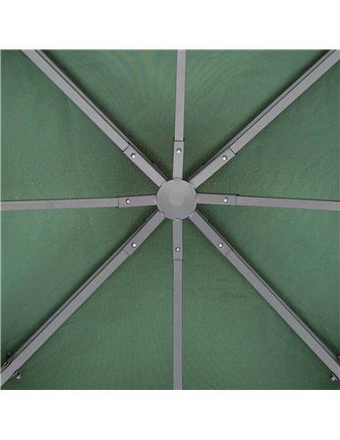 Outsunny 3 x 3 m Gazebo Top Cover Double Tier Canopy Replacement Pavilion Roof Dark Green