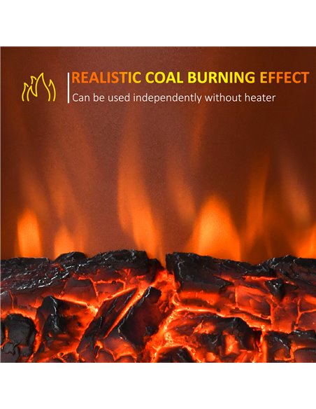 HOMCOM Electric Fireplace LED Light Complete Fire Place Heating Indoor Heater Coal Burning Flame Effect Heat 2000W Max 820-042 - pic 107732 | FastDaddyshop