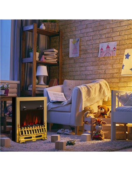 HOMCOM Electric Fireplace LED Light Complete Fire Place Heating Indoor Heater Coal Burning Flame Effect Heat 2000W Max 820-042 - pic 107735 | FastDaddyshop