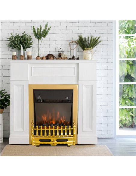HOMCOM Electric Fireplace LED Light Complete Fire Place Heating Indoor Heater Coal Burning Flame Effect Heat 2000W Max 820-042 - pic 107736 | FastDaddyshop