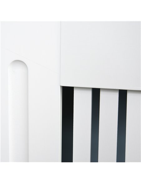 HOMCOM Painted MDF Radiator Cover Heater Cabinet Modern Slatted Home Furniture Living Room Bedroom Worktop White 82H x 78W x 19D - pic 107754 | FastDaddyshop