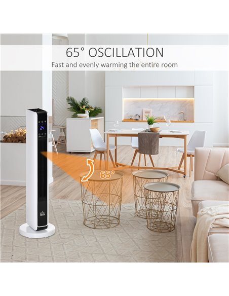 HOMCOM Indoor Tower Space Heater with 2 Heater 1100W/2200W and Fan, Floor Electric Heater for Office, with Timer, Remote 820-249 - pic 107759 | FastDaddyshop