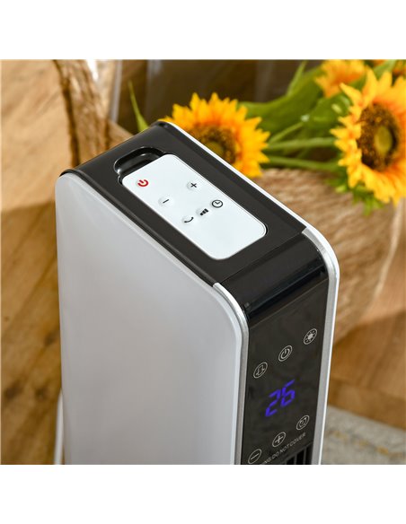 HOMCOM Indoor Tower Space Heater with 2 Heater 1100W/2200W and Fan, Floor Electric Heater for Office, with Timer, Remote 820-249 - pic 107763 | FastDaddyshop