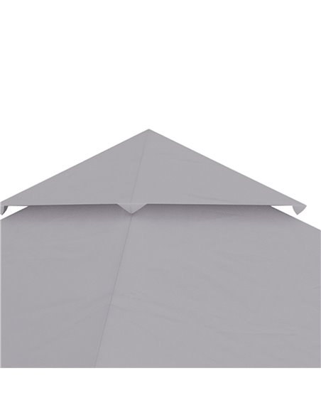 Outsunny 3 x 3 (m) Gazebo Canopy Replacement Covers, 2-Tier Gazebo Roof Replacement (TOP ONLY), Light Grey - pic 10777 | FastDaddyshop