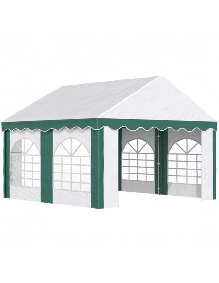 Outsunny 4 x 4m Garden Gazebo with Sides, Four Windows and Double Doors, for Parties, Wedding and Events - pic 10782 | FastDaddyshop