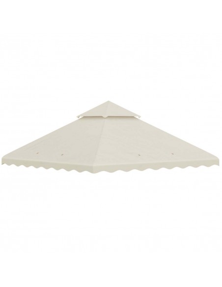 Outsunny 3x3 m Gazebo Canopy Replacement Covers, 2-Tier Gazebo Roof Replacement (TOP ONLY), Cream White - pic 10783 | FastDaddyshop